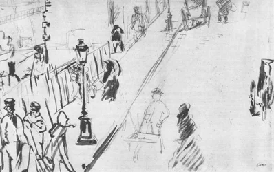 La Rue Mosnier al anochecer